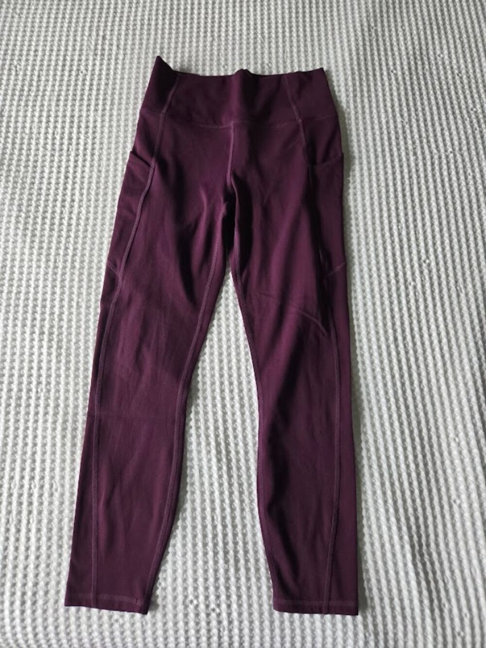 Fabletics PureLuxe Burgundy Side Pocket Leggings S